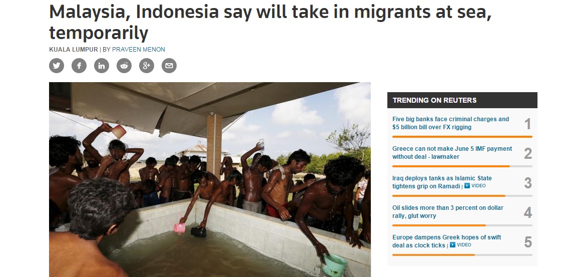 Malaysia Akhirnya Bersedia Tampung Ribuan Pengungsi Rohingya