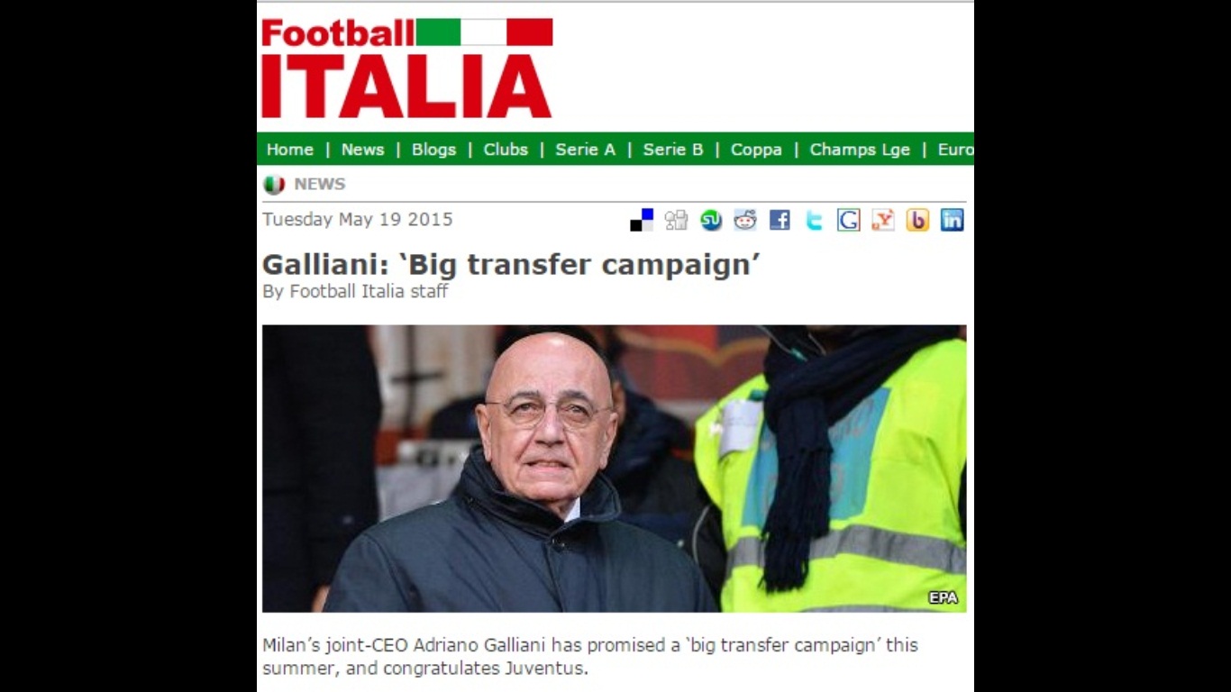 Adriano Galliani Janjikan Transfer Besar untuk AC Milan