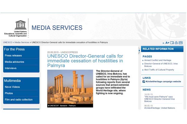 Keprihatinan UNESCO Terhadap Palmyra