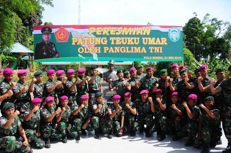 Resmikan Patung Teuku Umar, Ini Pesan Panglima TNI 
