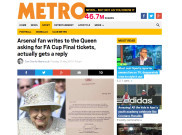 Fans Arsenal Minta Tiket Final Piala FA pada Ratu Elizabeth