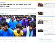 Perdana Menteri Bangladesh Sebut Para Imigran 'Sakit Jiwa'