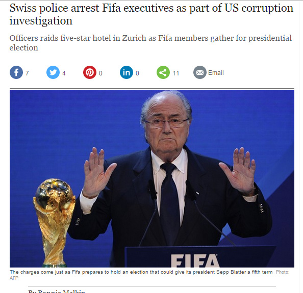 Belasan Pejabat FIFA Ditangkap di Swiss