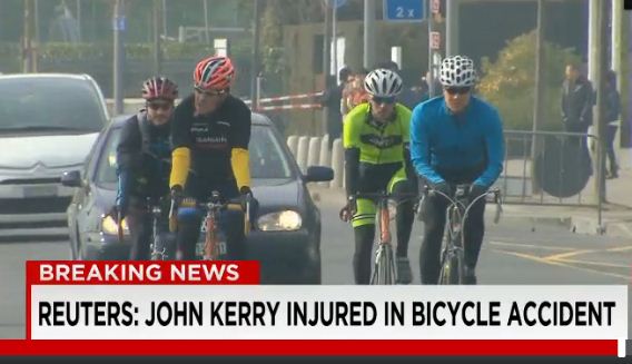 Kecelakaan Sepeda, John Kerry Batal ke Paris dan Madrid
