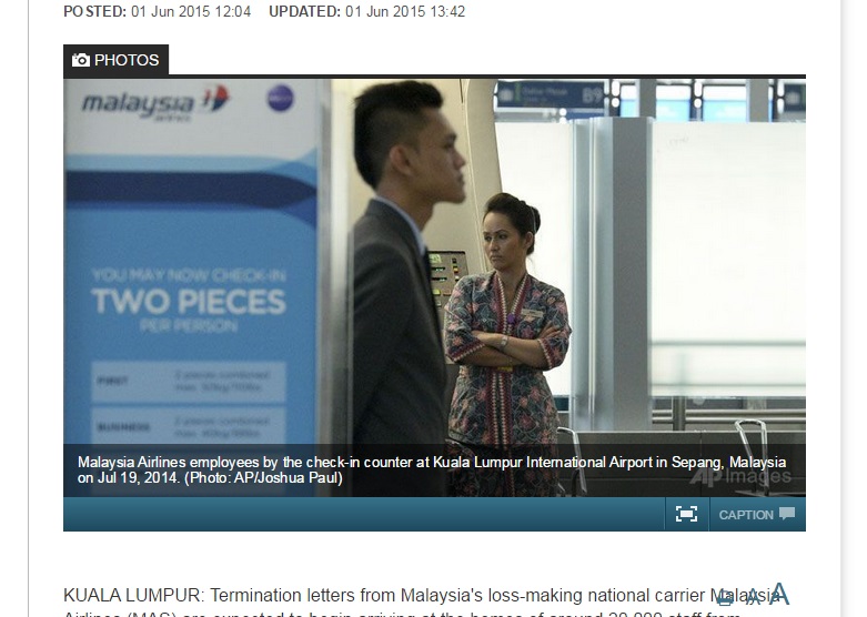 Bangkrut, Malaysia Airlines Pecat 20 Ribu Karyawannya