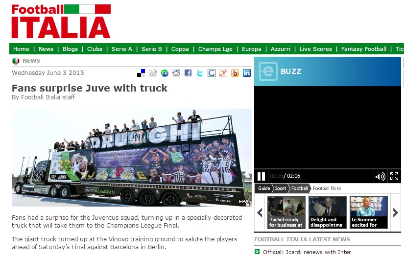 Jelang Final Liga Champions, Fans Beri Kejutan untuk Pemain Juventus