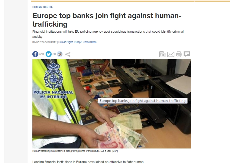 Bank Terbaik Eropa Dukung Anti Perdagangan Manusia
