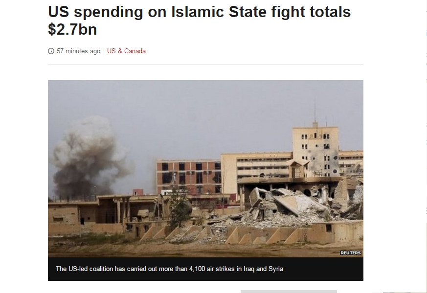 Amerika Serikat Habiskan Rp120 Miliar per Hari untuk Perangi ISIS