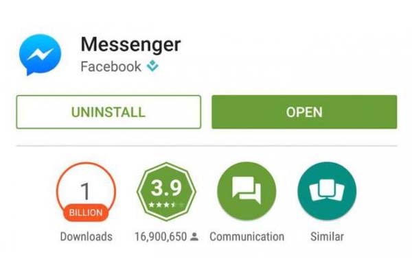 Facebook Messenger Raih 1 Miliar Unduhan