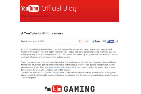 YouTube Rilis Fitur Game Streaming