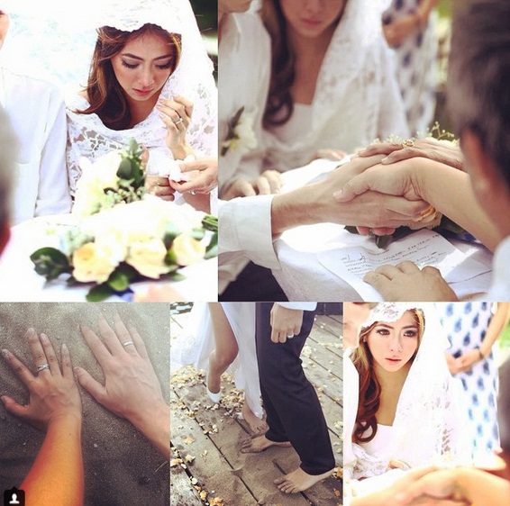 Kebahagiaan Nadia Vega Dinikahi Pria Bule