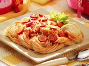 Kreasi Sosis Spageti Resep Sahur untuk Si Kecil