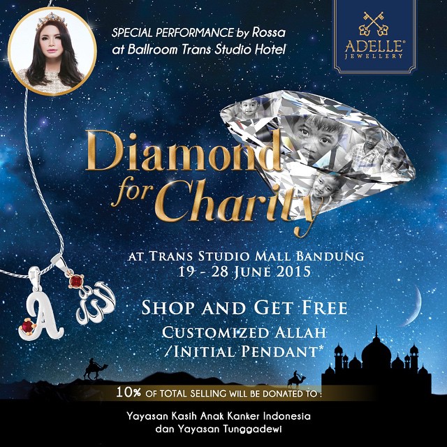Adelle Jewellery Donasikan Hasil Lelang Berlian Berlafaz Allah
