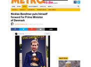 Nicklas Bendtner Calonkan Diri Jadi Perdana Menteri Denmark