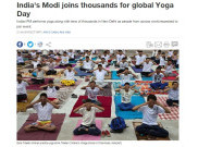 Ribuan Warga India Meriahkan Hari Yoga Internasional