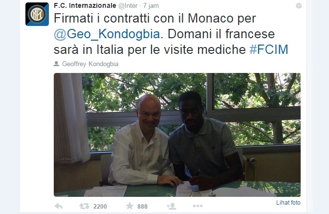 Geoffrey Kondogbia Resmi Dikontrak Inter Milan