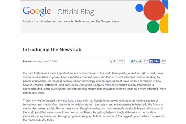 Dukung Jurnalisme, Google Rilis Google News Lab