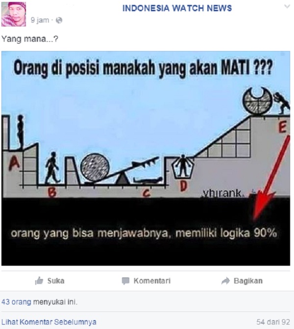 Heboh Kuis Tebak Siapa yang Mati