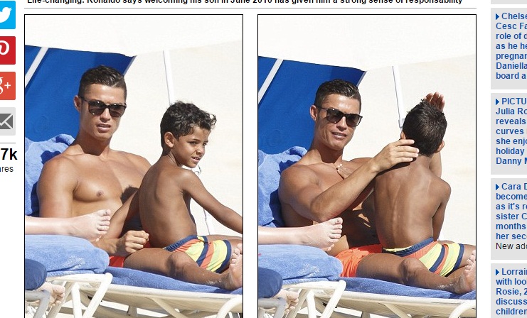 Keseruan Cristiano Ronaldo Liburan Bareng Anak Semata Wayang