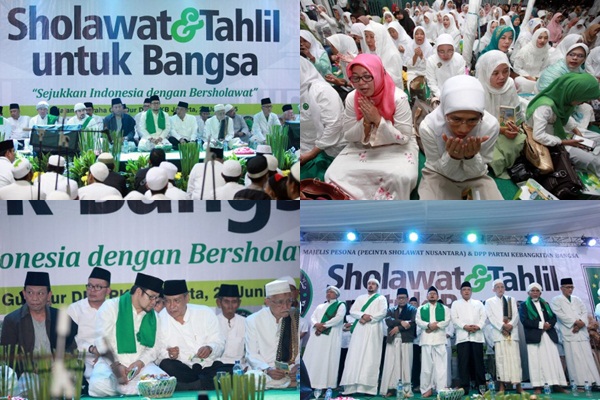 Suasana Acara Sholawat dan Tahlil untuk Bangsa