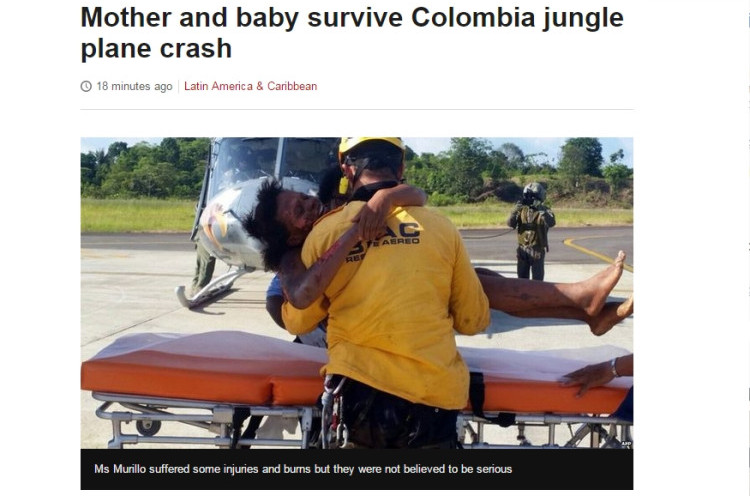 Kecelakaan Pesawat, Ibu dan Bayinya Selamat