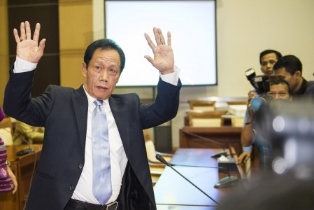 Sutiyoso Hadiri Pelantikan Budi Gunawan