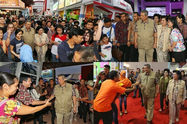 Keseruan SBY dan Ibu Ani Yudhoyono Ngabuburit di PRJ