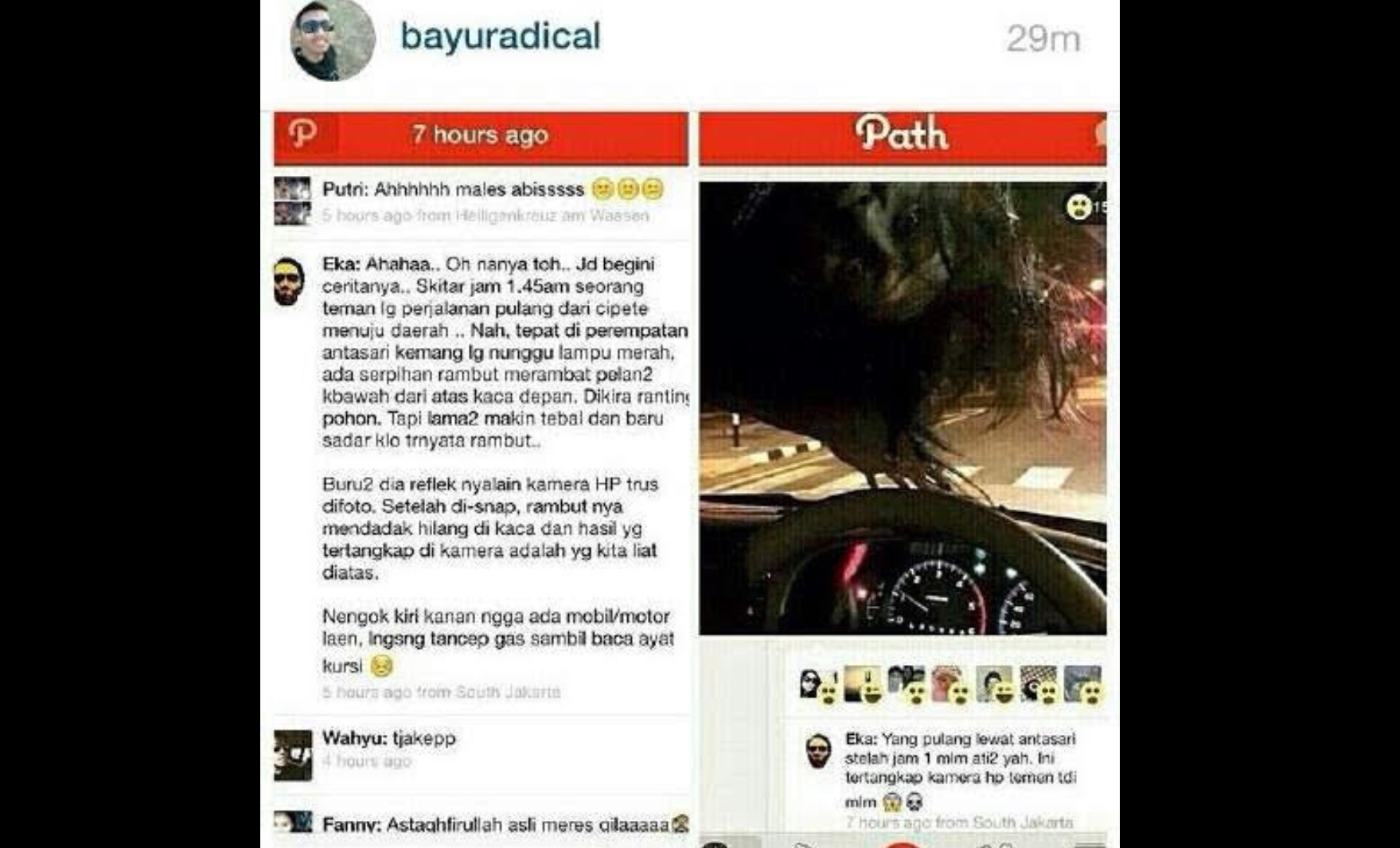 Penampakan Hantu di Perempatan Antasari Bikin Heboh