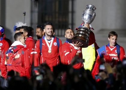 Euforia Chile Juara Copa America