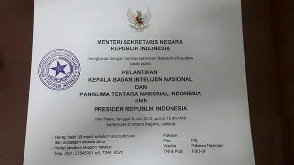 Kemen Setneg Akui Salah Tulis Singkatan BIN