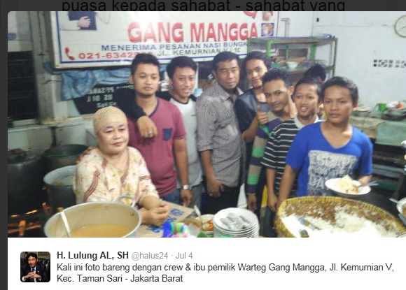 Haji Lulung, Mulai Blusukan Hingga Santap Sahur di Warteg 