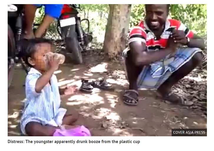 Miris, Anak 4 Tahun Dipaksa Minum Alkohol
