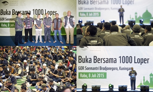 Suasana Buka Puasa LPS Bersama 1000 Loper Koran