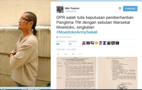 Mabes TNI Pastikan Surat Salah Pangkat Moeldoko  Tidak Benar 