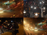 H-4 Malam Pemudik  Sepeda Motor Mulai Ramai