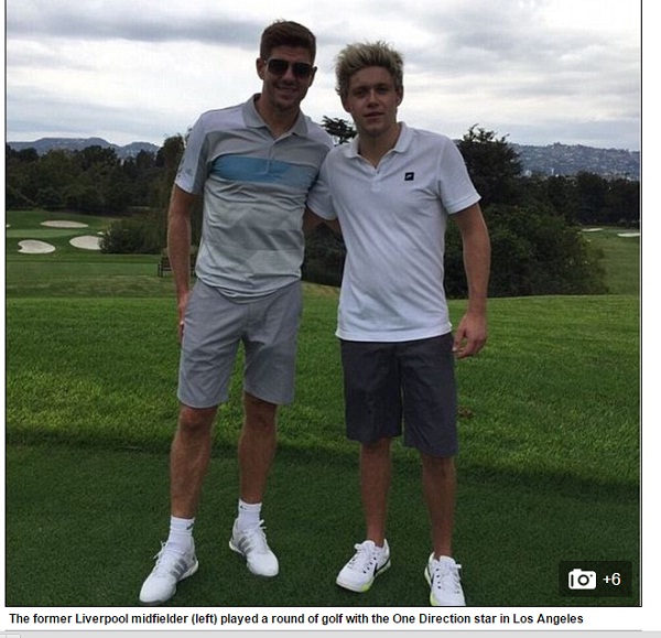 Keakraban Steven Gerrard dan Niall Horan One Direction di Amerika Serikat