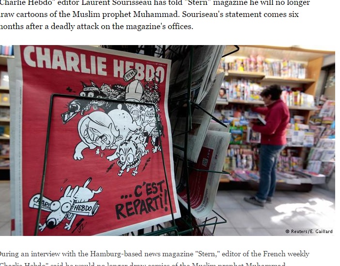 Charlie Hebdo Akhirnya Berhenti Menggambar Karikatur Nabi Muhammad.