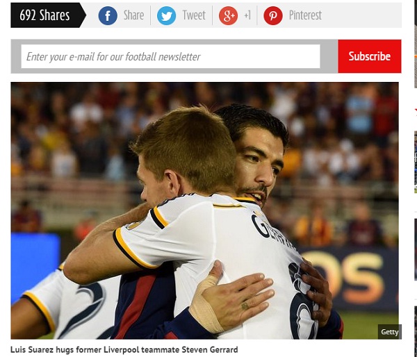 Reuni Steven Gerrard dan Luis Suarez Pecahkan Rekor Penonton MLS 