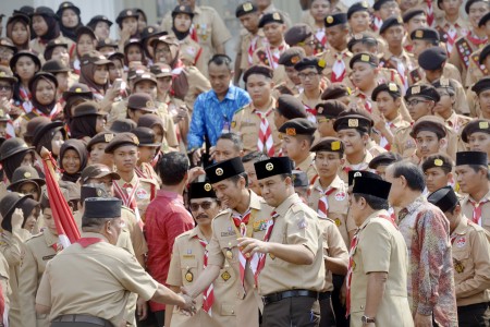 Jokowi Lepas 462 Kontingen Pramuka ke Jambore Jepang