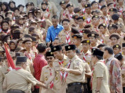 Jokowi Lepas 462 Kontingen Pramuka ke Jambore Jepang
