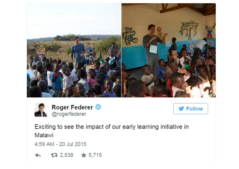 Petenis Roger Federer Sumbang Rp182 Miliar untuk Anak Miskin