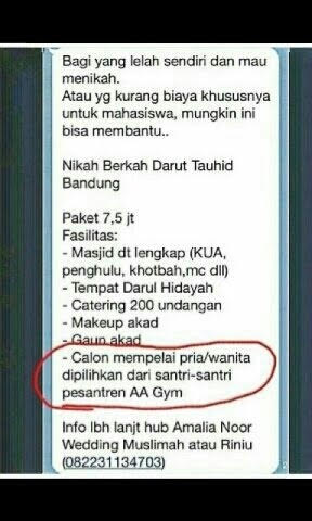 Heboh, Beredar Iklan Nikah Murah Daarut Tauhiid