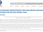 VW Hadirkan Fitur Keamanan Mutakhir di Model 2016