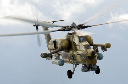 Helikopter Militer Rusia Jatuh Saat Pertunjukan Udara
