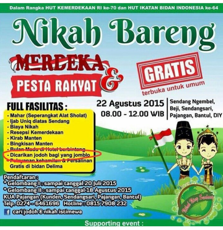 Heboh Nikah Bareng secara Gratis di Yogyakarta