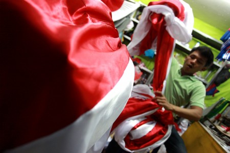 Jelang Hari Kemerdekaan Produksi Bendera Meningkat