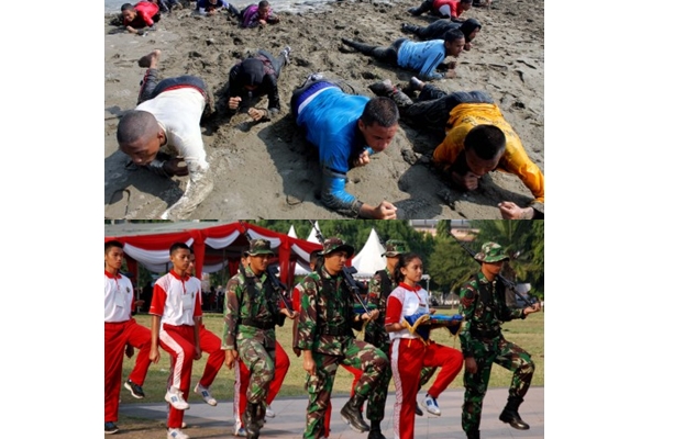 Latihan Paskibraka Jelang HUT RI Ke-70