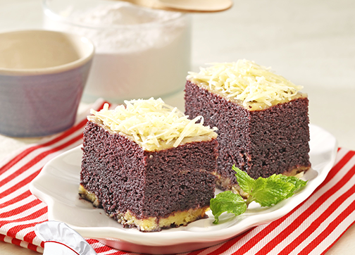 Cake Ketan Hitam Templok Keju ala Farah Quinn