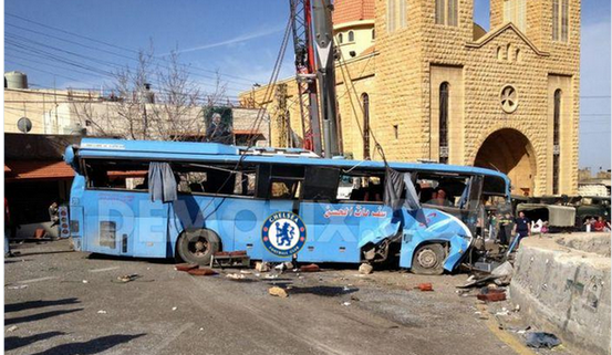 Dibantai City, Bus Tim Chelsea Hancur