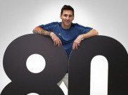 Foto Unik Lionel Messi Rayakan 80 Juta Penggemar di Facebook